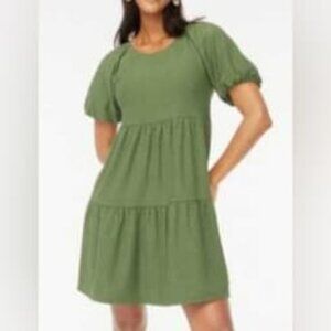 J.Crew Women_s Clip-dot Puff Sleeve Dress